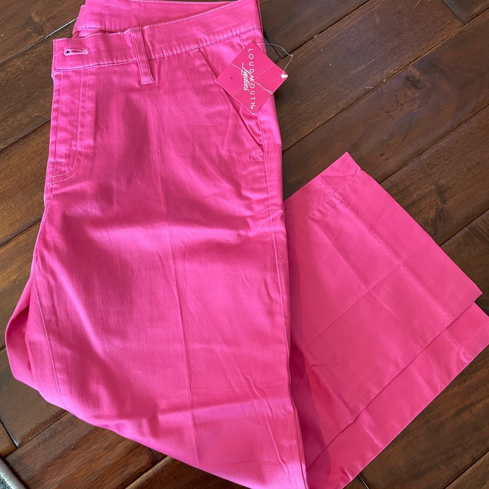 Loudmouth Ladies Capri Pants Bubblegum Pink